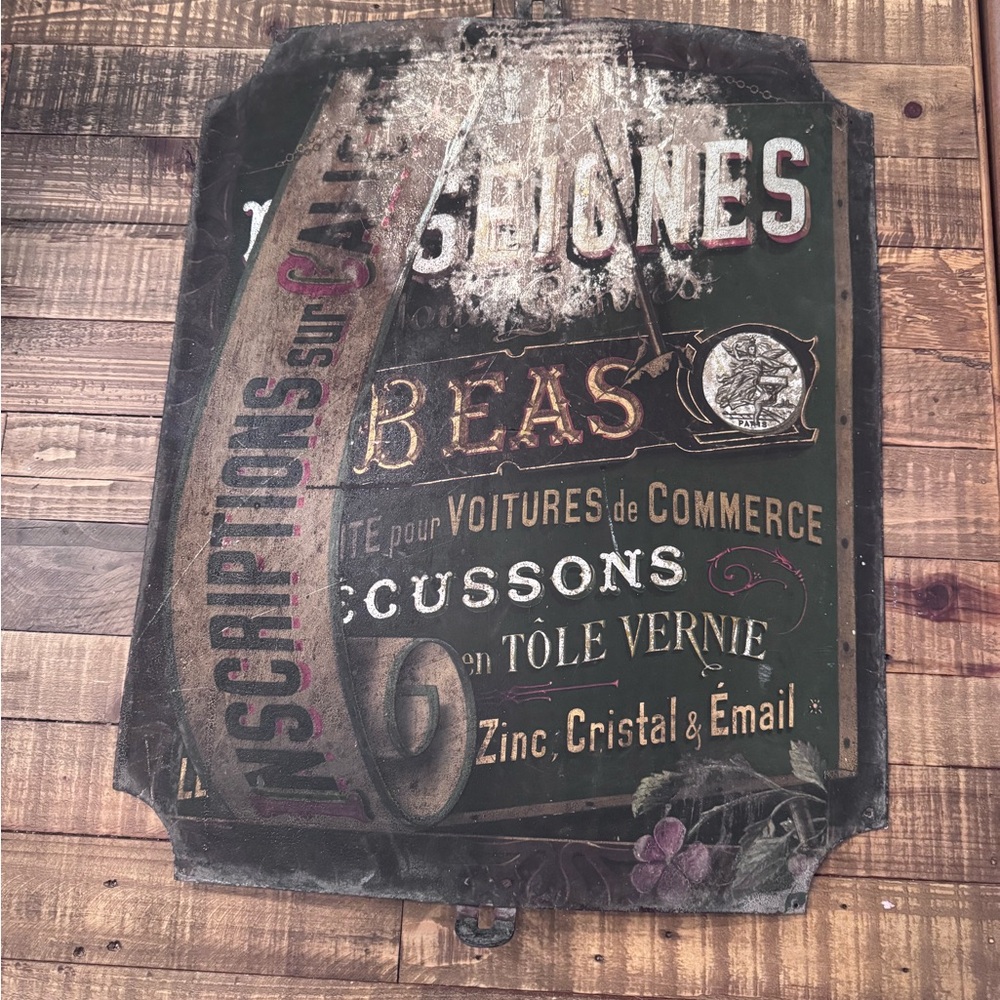 Authentic French Metal Sign - Picture 2 of 4